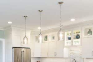 Feiss P1320BS Hounslow Glass Pendant Lighting, Satin Nickel
